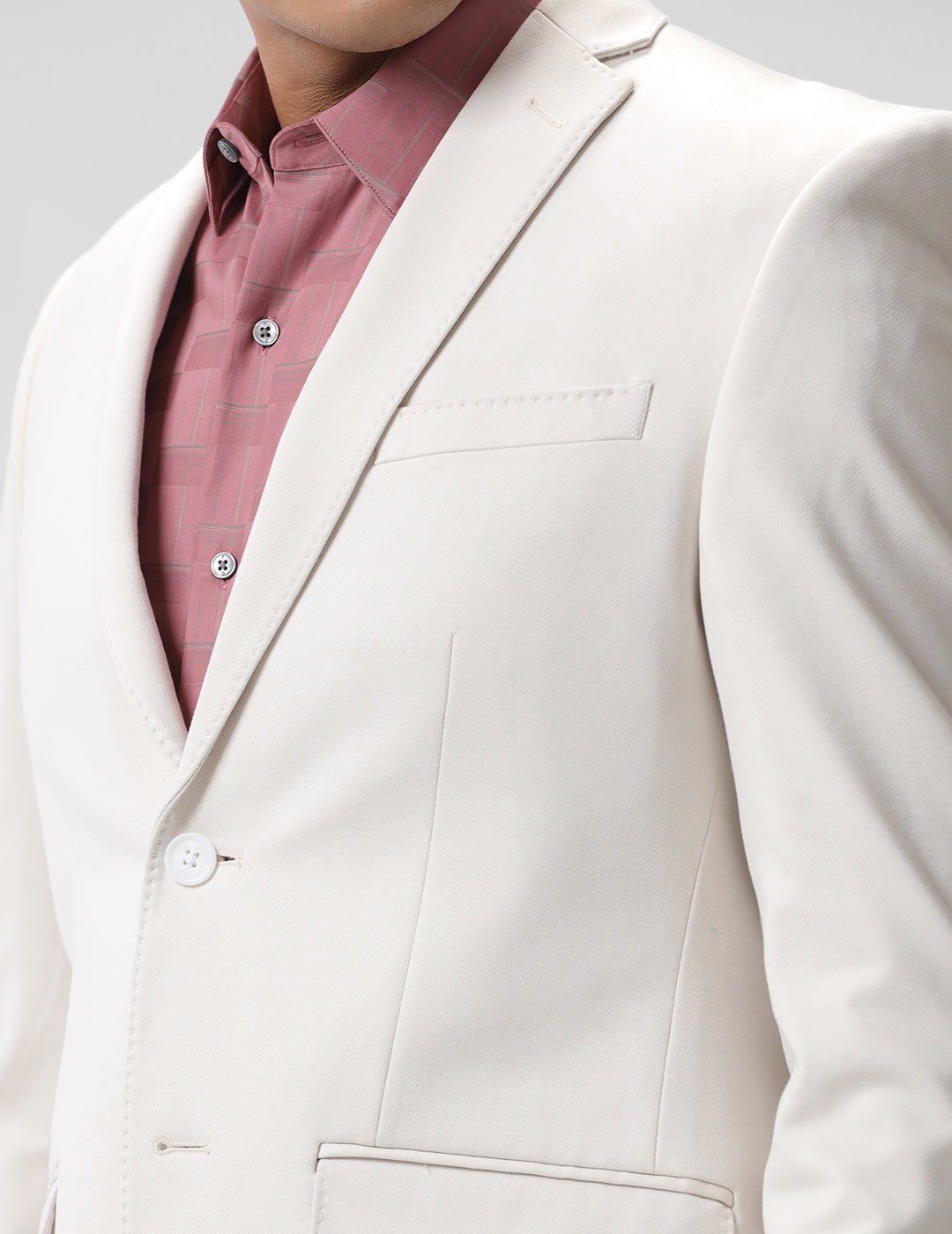 Men's Slim Fit Single Breasted White Formal Blazer