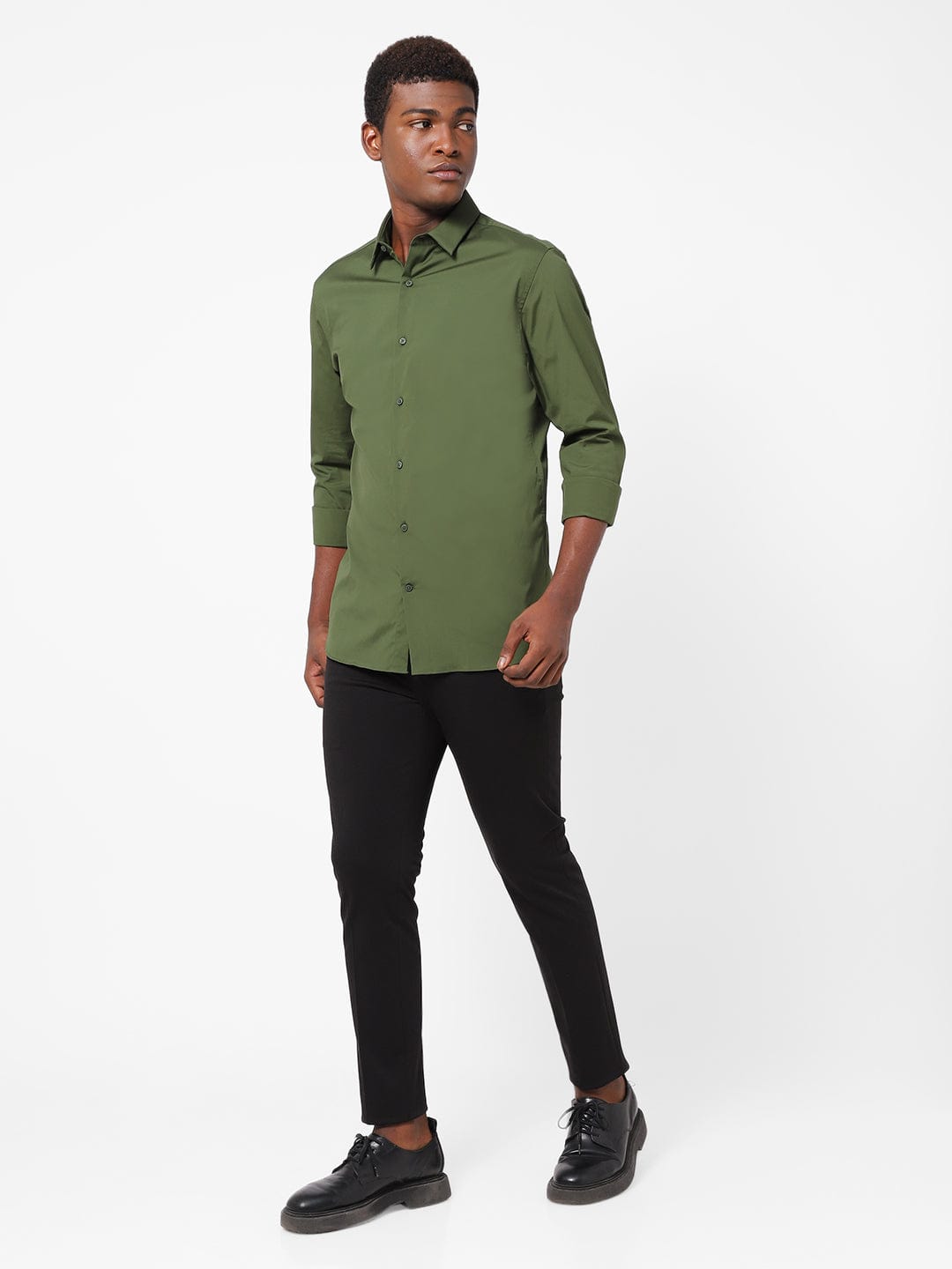 Black Knitted Stretch Men's Trouser