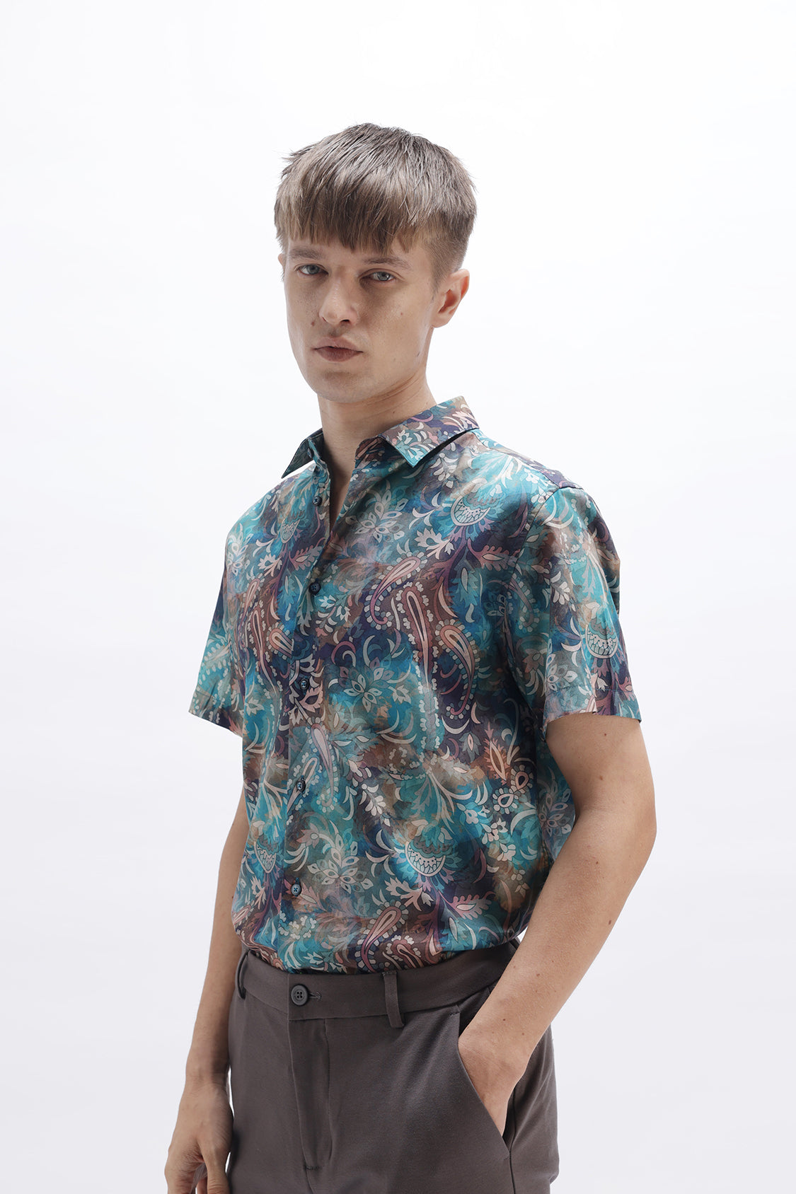 ABSTRACT PAISLEY PRINT SHIRT