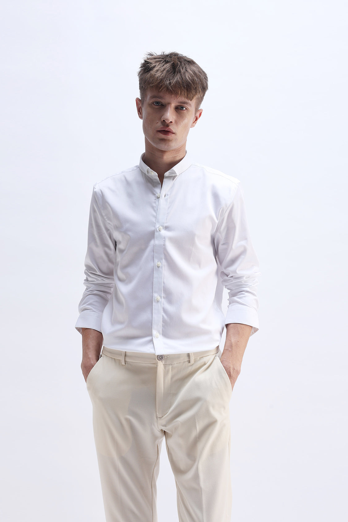 SLIM FIT PLAIN SHIRT