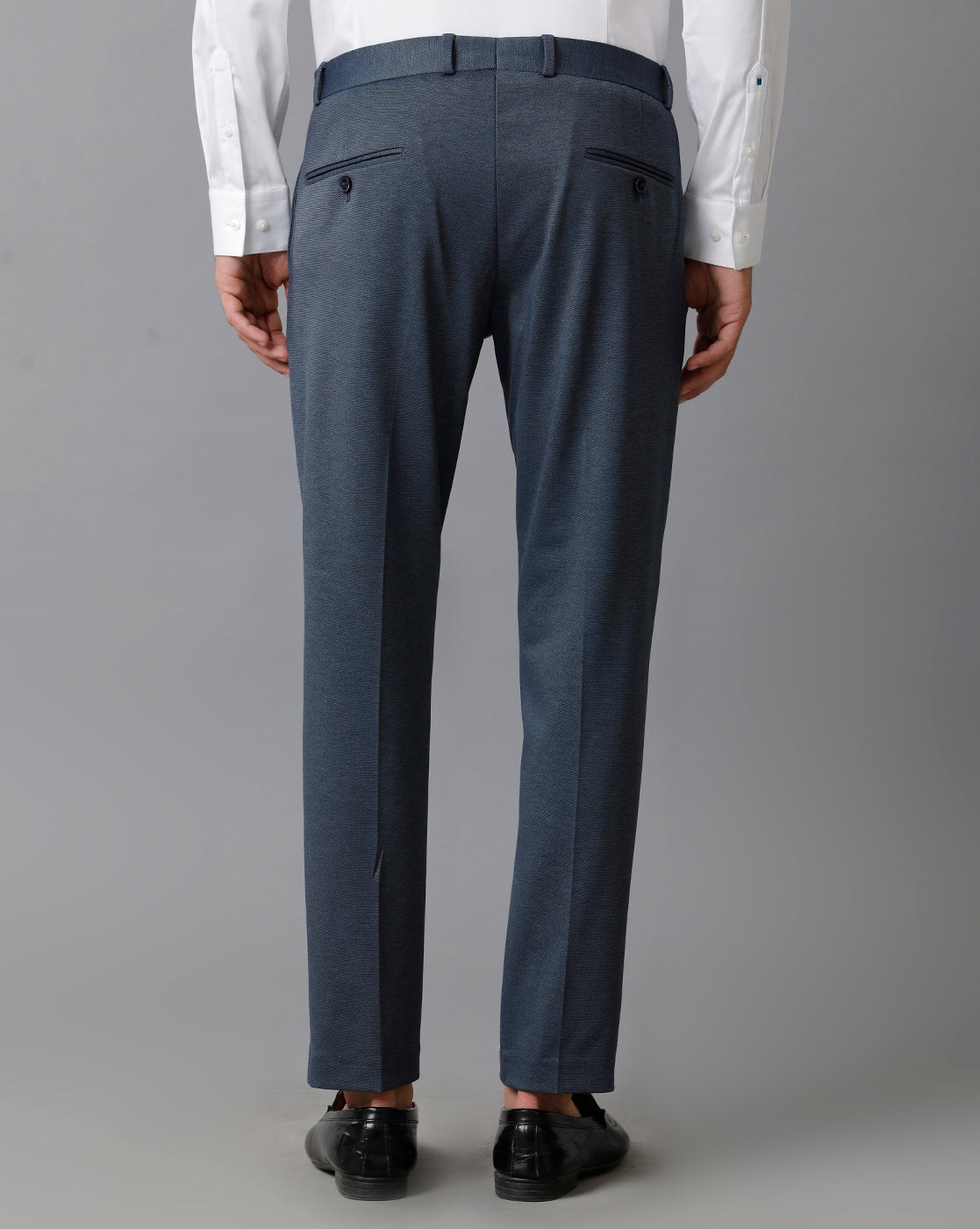 Teal Knitted Stretch Men's Trouser