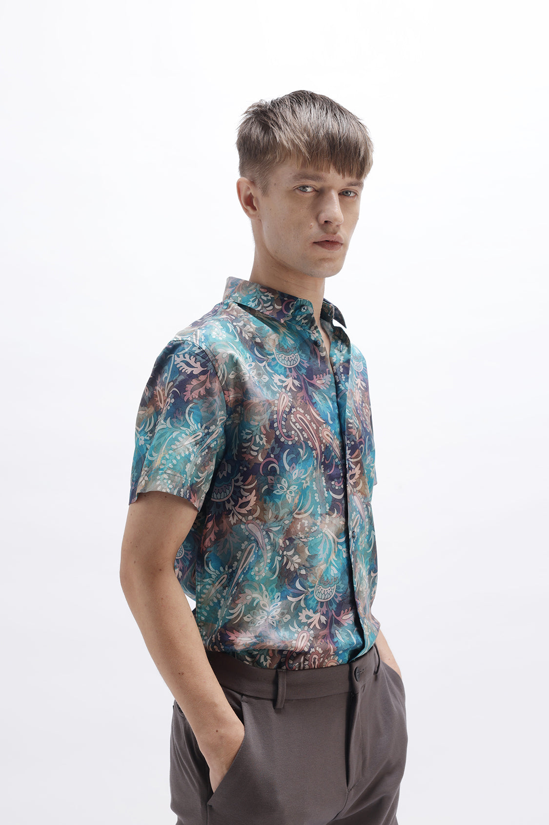 ABSTRACT PAISLEY PRINT SHIRT