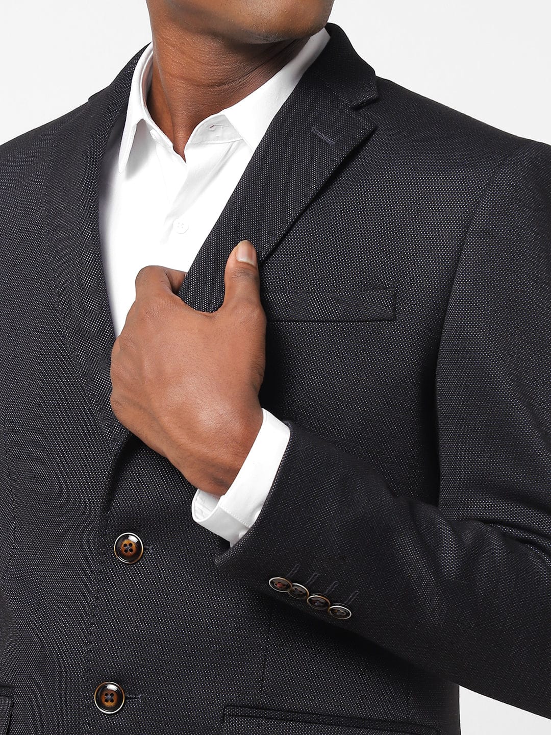 Men's Black Pin Dot Blazer TCJ1850