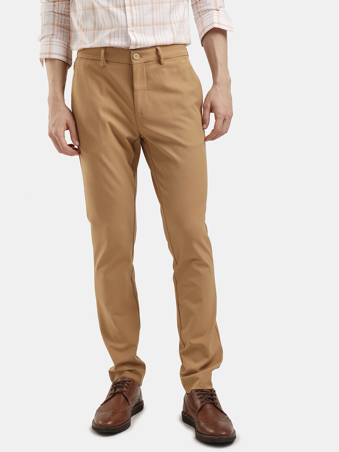 COTTON STRETCH PLAIN TROUSER