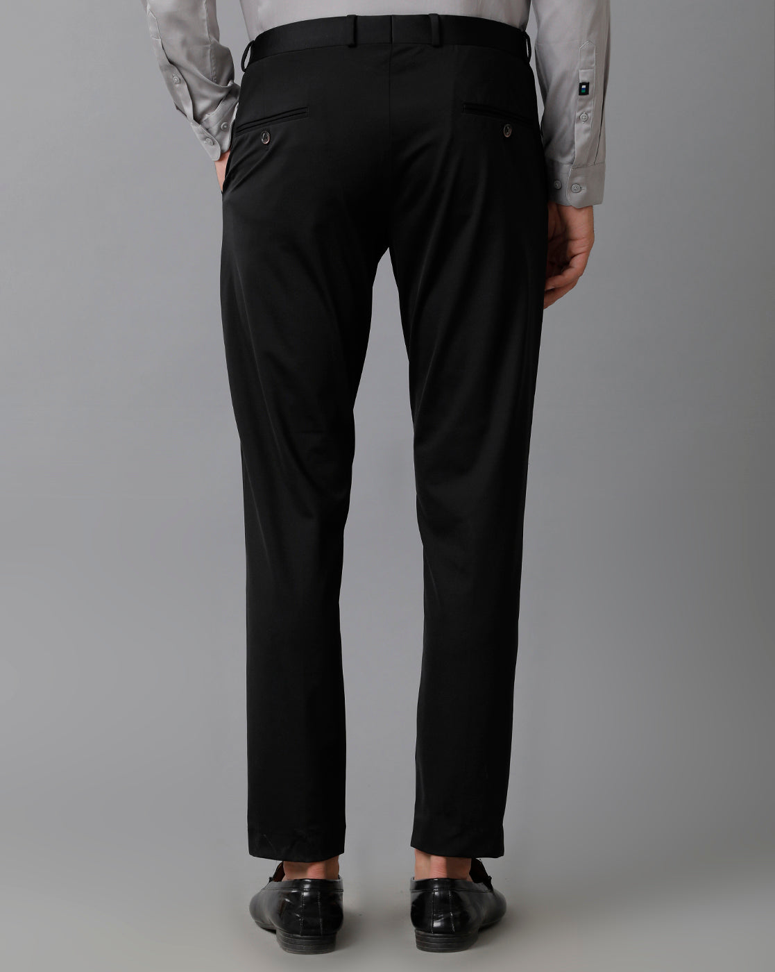 Black Knitted Stretch Men's Trouser